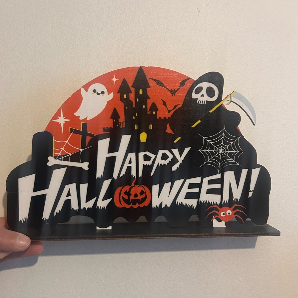 Halloween Wooden Decor Sign